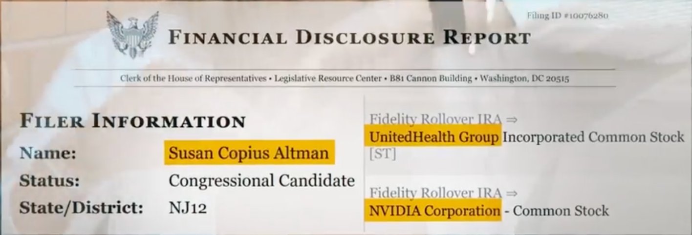 Sue Altman and Donald Trump - profiting off our pain
